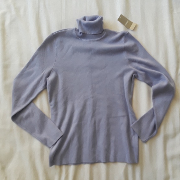 {Chico's} Pastel Blue Violet Ellie Turtleneck  NWT - Picture 2 of 5